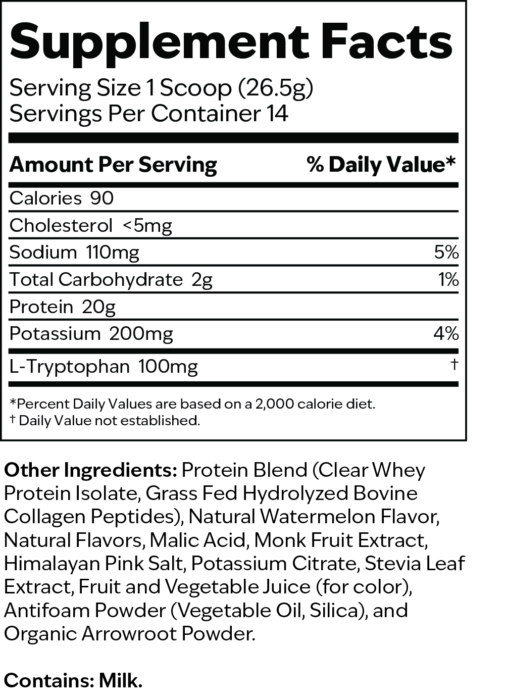 Clear Protein, Crisp Watermelon product label